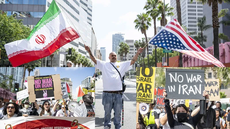 ABD'nin Los Angeles kentinde savaş karşıtı protesto düzenlendi