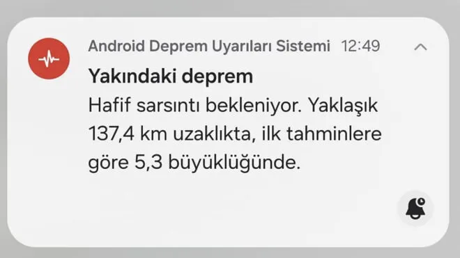 Android işletim sisteminin deprem uyarı bildirimleri Wear OS akıllı saatlere de geliyor
