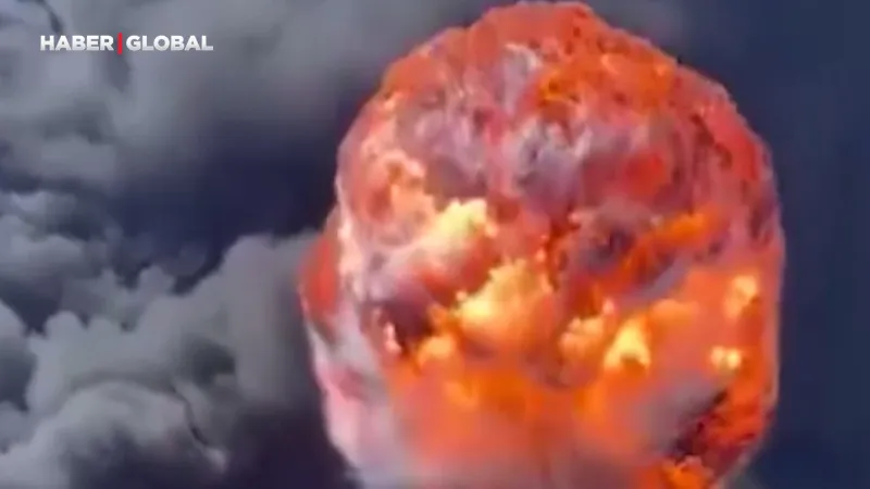 Çin’de tank bomba gibi infilak etti, o anlar kamerada