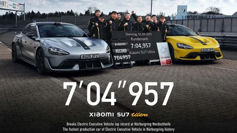 Xiaomi, Nürburgring'in EV rekorunu ele geçirdi
